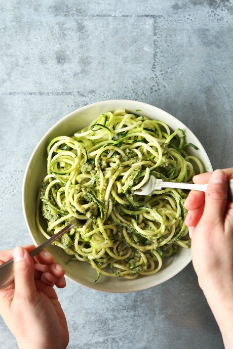 You can substitute zoodles for traditional pasta noodles to get even more vegetables into your diet. You can substitute zoodles for traditional pasta noodles to get even more vegetables into your diet.